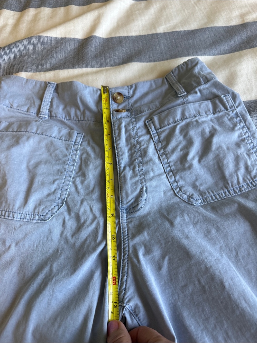 LC Lauren Conrad Light Blue High-Rise Wide-Leg cropped pants. - Picture 5 of 9
